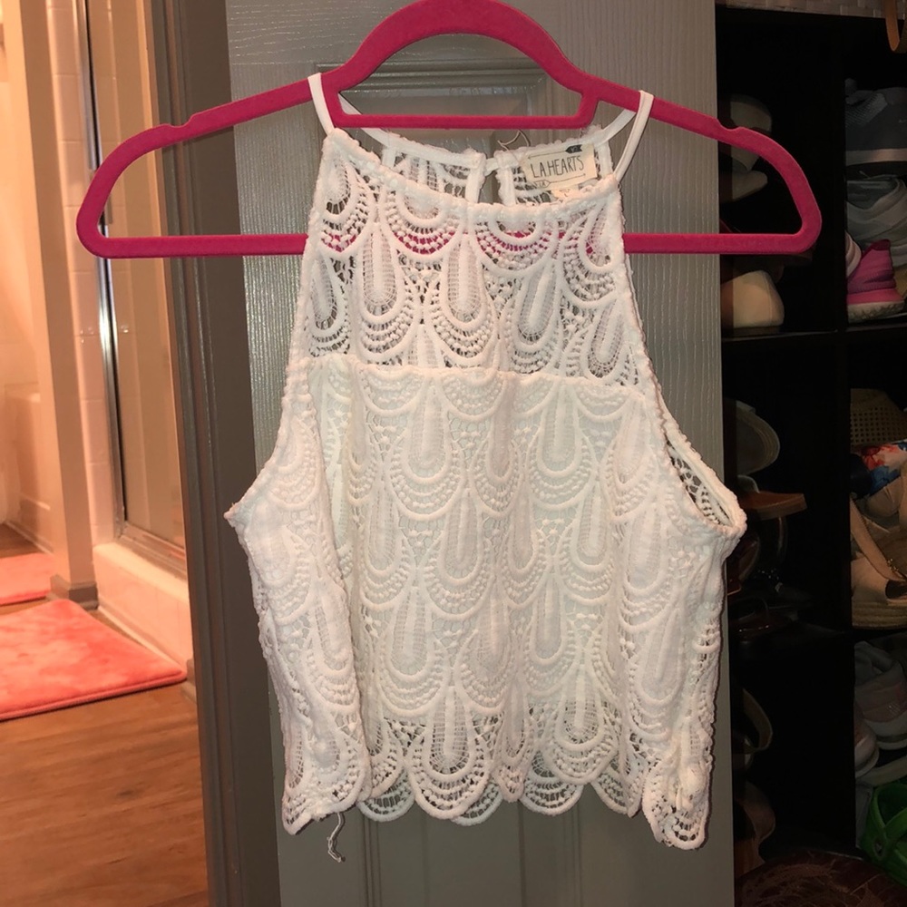 Cute high neck crop top